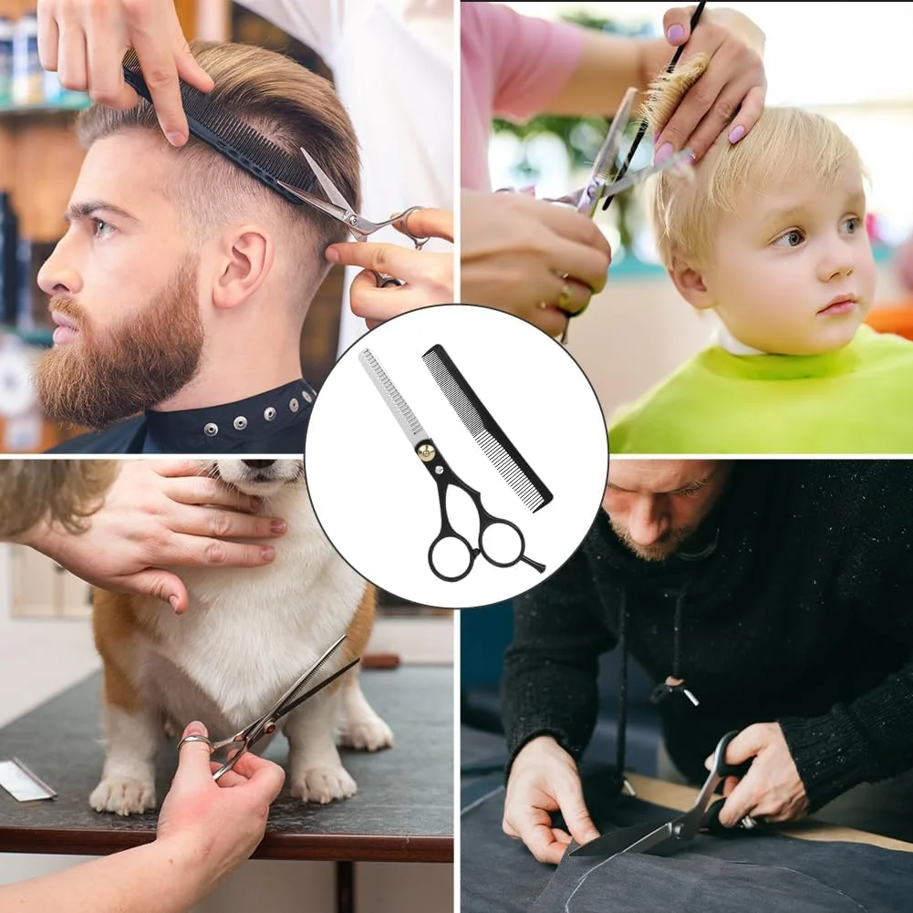 قیچی آرایشگری مو LOPHE، 2 عدد، قیچی پیتاژ حرفه ای قابل تنظیم، ست قیچی مو، قیچی پیتاژ به همراه شانه، قیچی آرایشگری مو برای قیچی ریش، قیچی مو، آرایشگاه قیچی آرایشگری مو LOPHE، 2 عدد، قیچی پیتاژ حرفه ای قابل تنظیم، ست قیچی مو، قیچی پیتاژ به همراه شانه، قیچی آرایشگری مو برای قیچی ریش، قیچی مو، آرایشگاه