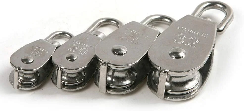 قرقره تکی M25 استیل ضد زنگ، قرقره گردان با ظرفیت بارگیری 150 کیلوگرم برای سیم بکسل (بسته 1 عددی)