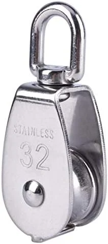 قرقره تکی M32 استیل ضد زنگ، قرقره گردان با ظرفیت بارگیری 250 کیلوگرم برای سیم بکسل (تک عددی)