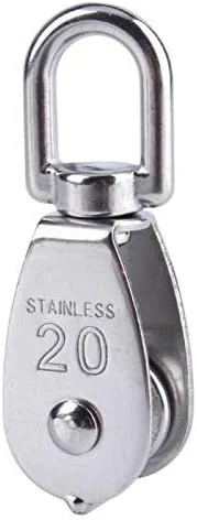 تک قرقره LHTL M20 قرقره گردان استیل ضد زنگ با بارگیری 75 کیلوگرم برای سیم بکسل و طناب بالابر