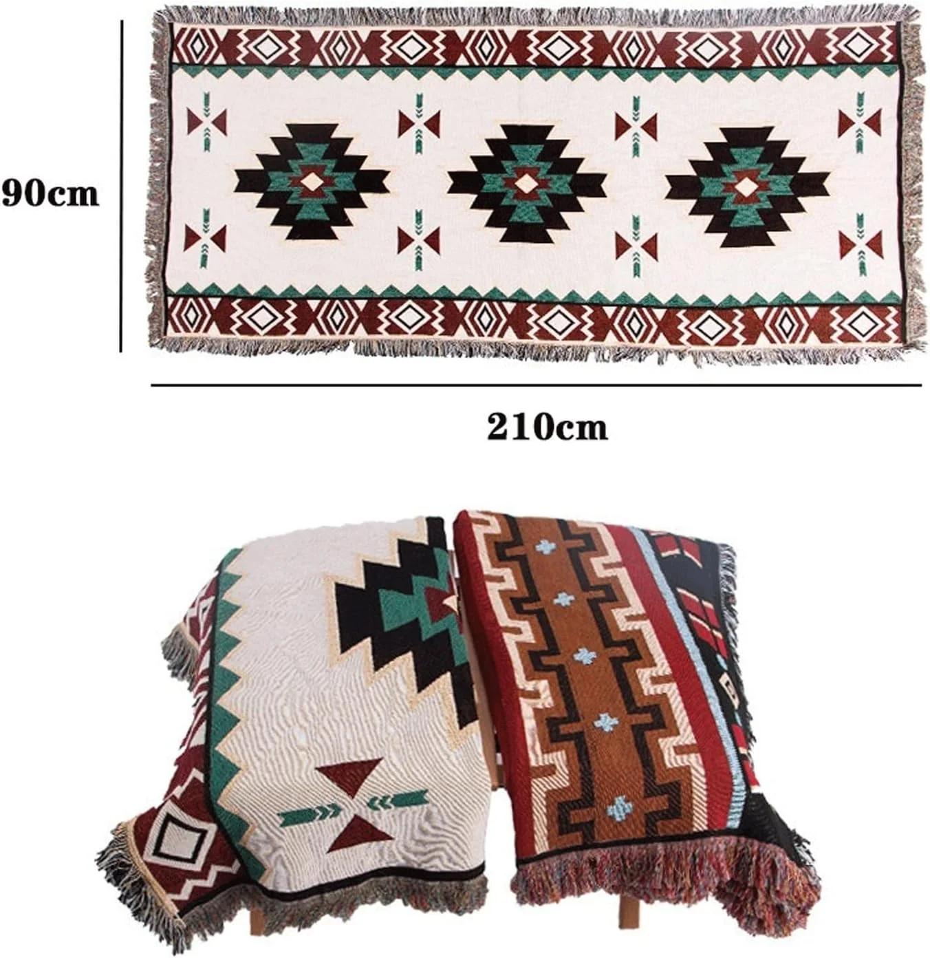 پتو UGFVGYTG مناسب پیک نیک، کمپینگ، روکش مبل، روتختی، پتوی نرم و تزئینی برای منزل و هتل (سفید)