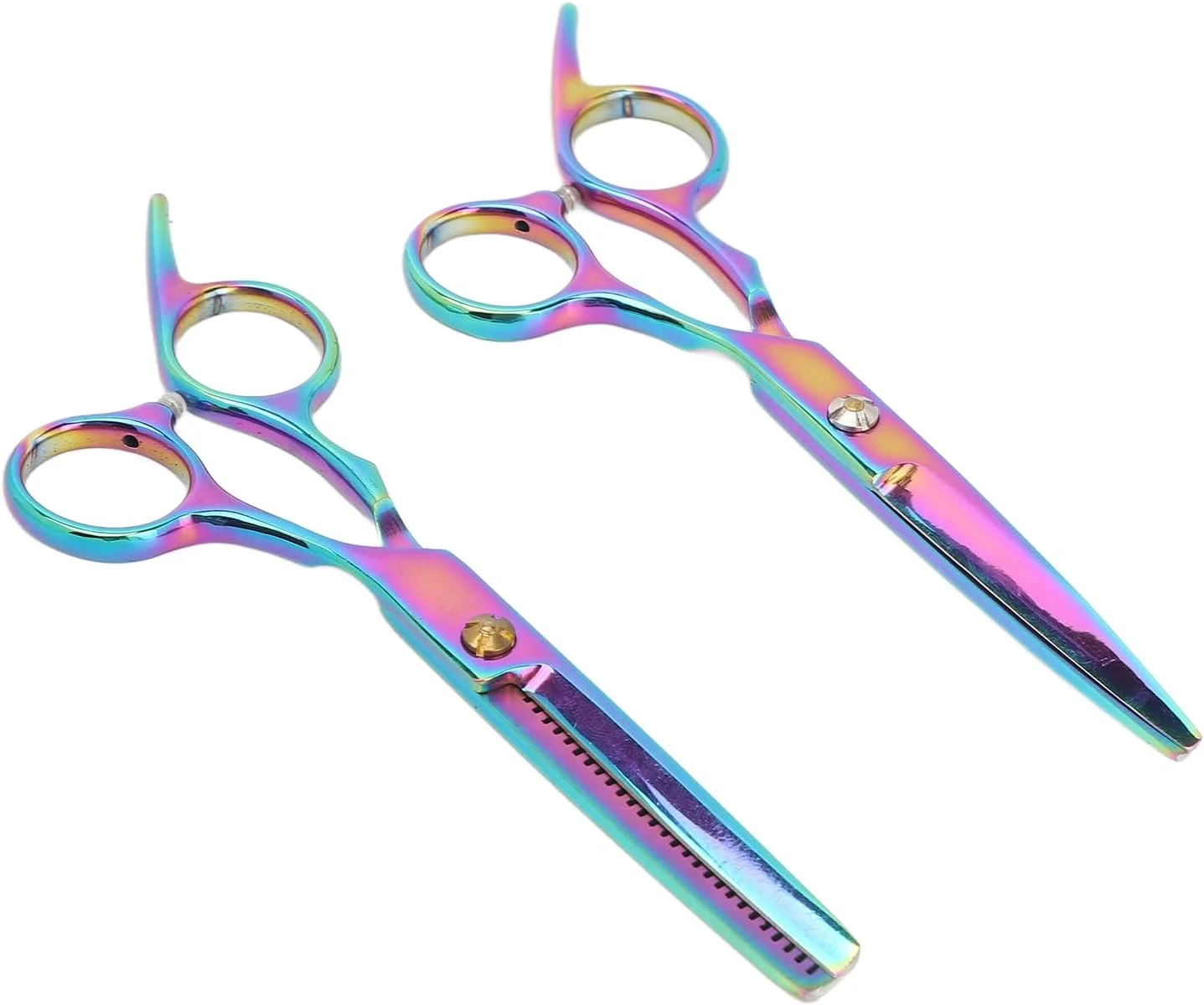 قیچی های کم پشت کننده مو، قیچی آرایشگری 2 عددی با دسته افست مناسب برای سالن قیچی های کم پشت کننده مو، قیچی آرایشگری 2 عددی با دسته افست مناسب برای سالن