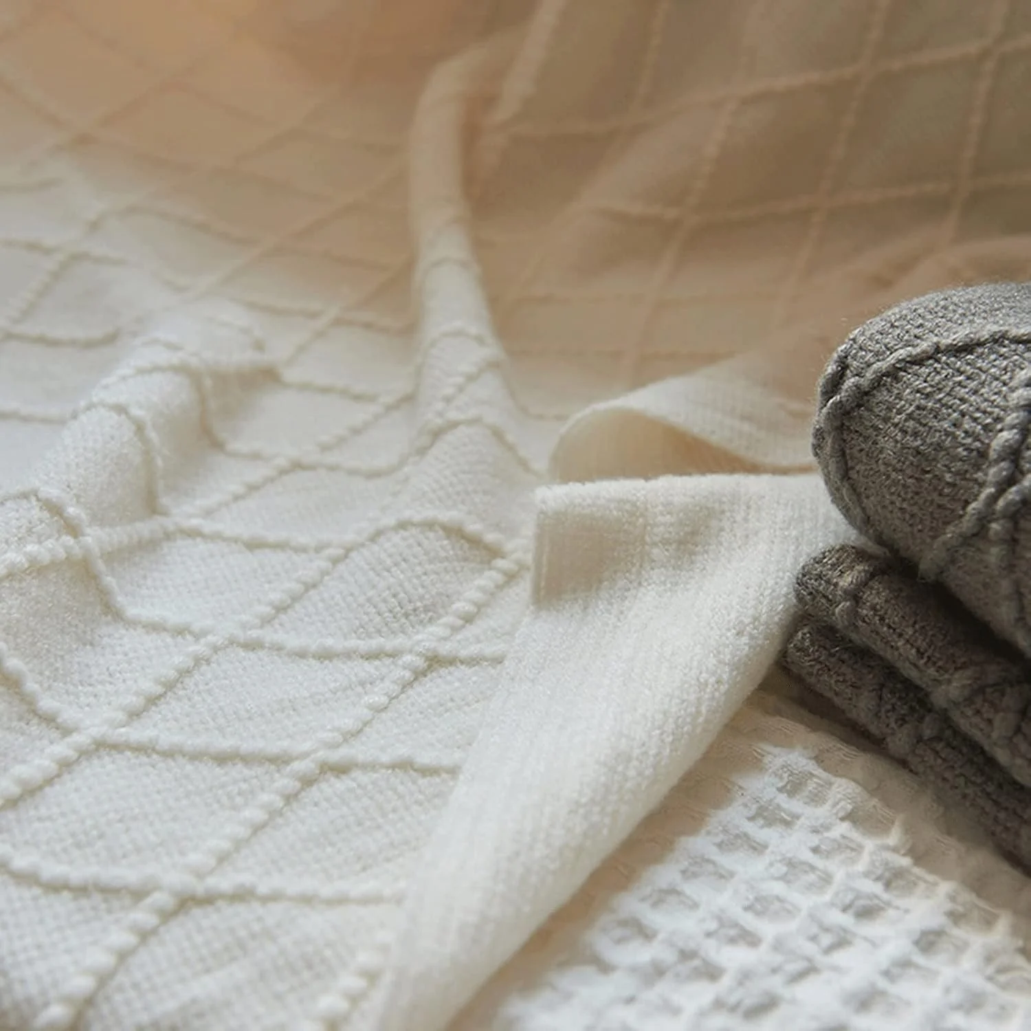 پتوی بافتنی UGFVGYTG، پتوی روتختی رنگ ثابت، پتوی برجسته برای مبل و تخت، پتوی بافتنی، دکوراسیون منزل پتوی بافتنی UGFVGYTG، پتوی روتختی رنگ ثابت، پتوی برجسته برای مبل و تخت، پتوی بافتنی، دکوراسیون منزل