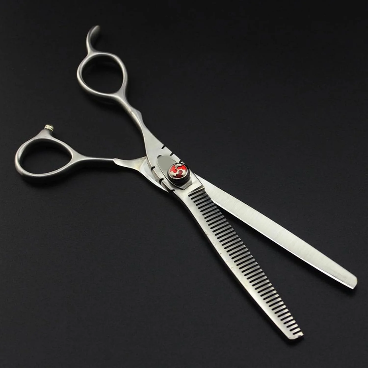 Left Handed Hairdressing Scissors Matte Left Hand Hair Scissors for Salon Barber Left Cutting Lefty thinning Shears(Thinning Scissors)