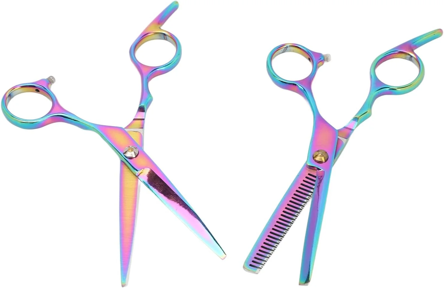 قیچی های کم پشت کننده مو، قیچی آرایشگری 2 عددی با دسته افست مناسب برای سالن قیچی های کم پشت کننده مو، قیچی آرایشگری 2 عددی با دسته افست مناسب برای سالن