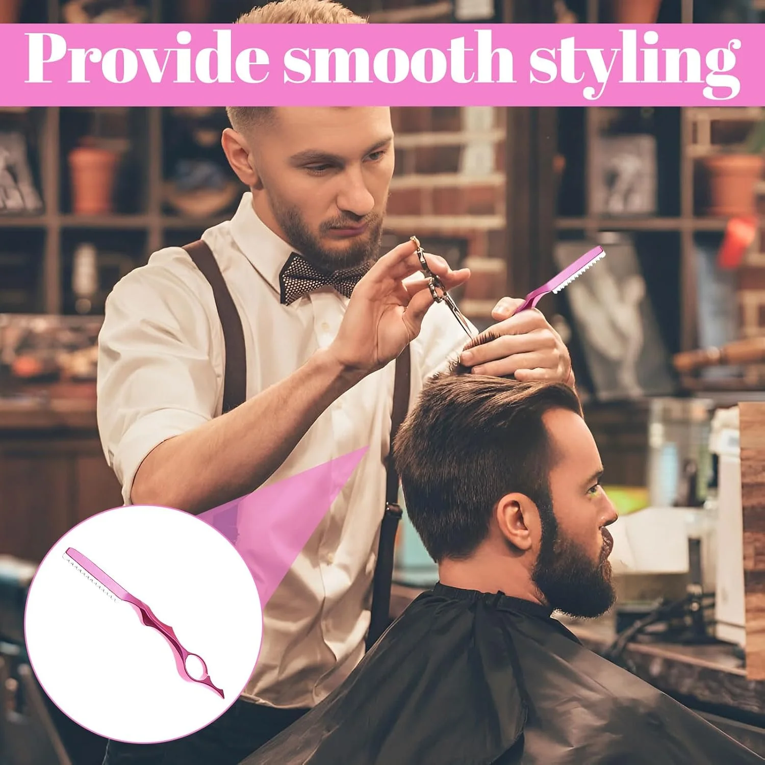 تیغ حالت دهنده مو - 1 عدد شانه پیتاژ، مناسب استفاده در سالن و منزل، قیچی پیتاژ حرفه ای تیغ حالت دهنده مو - 1 عدد شانه پیتاژ، مناسب استفاده در سالن و منزل، قیچی پیتاژ حرفه ای