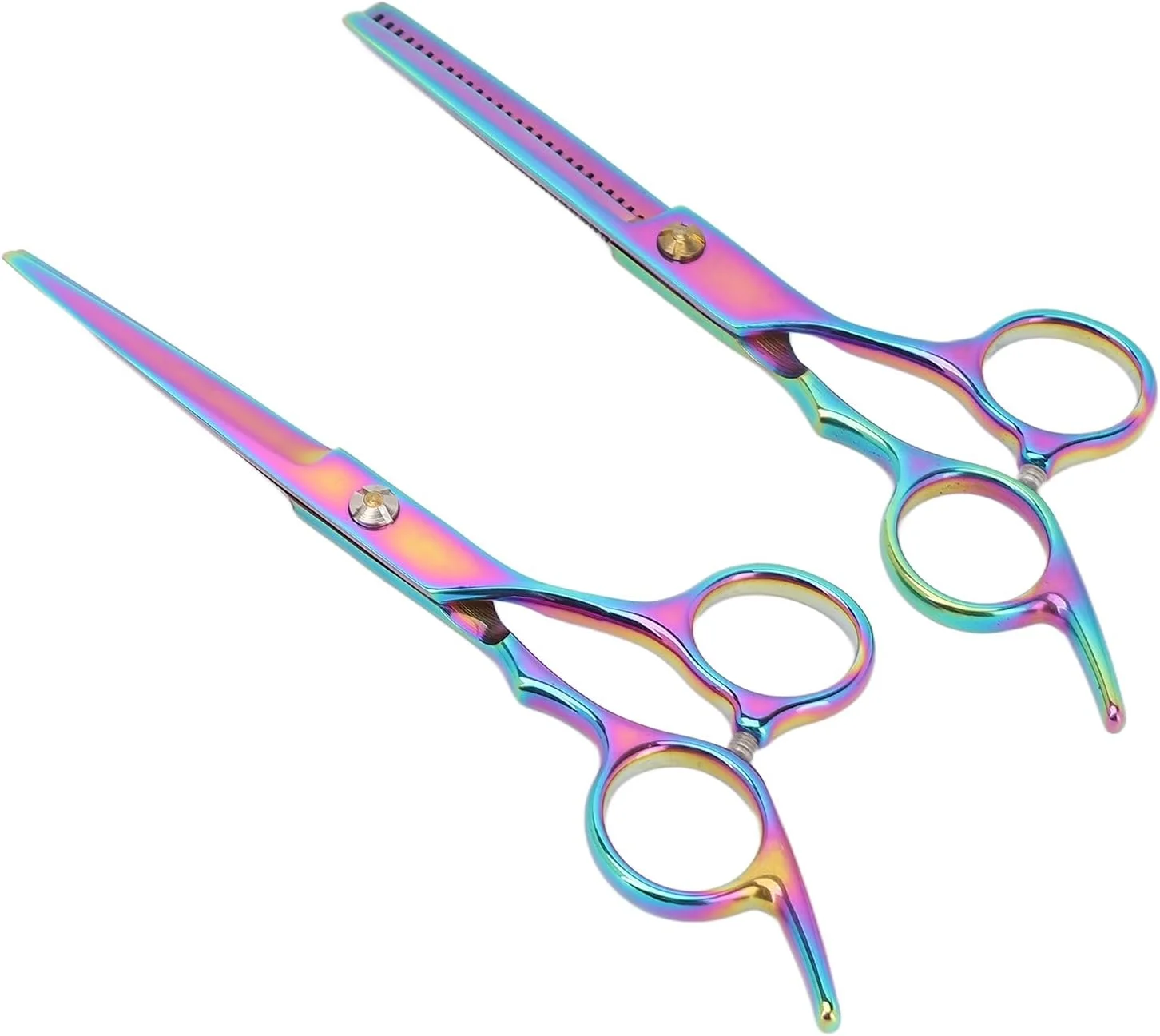 قیچی های کم پشت کننده مو، قیچی آرایشگری 2 عددی با دسته افست مناسب برای سالن قیچی های کم پشت کننده مو، قیچی آرایشگری 2 عددی با دسته افست مناسب برای سالن