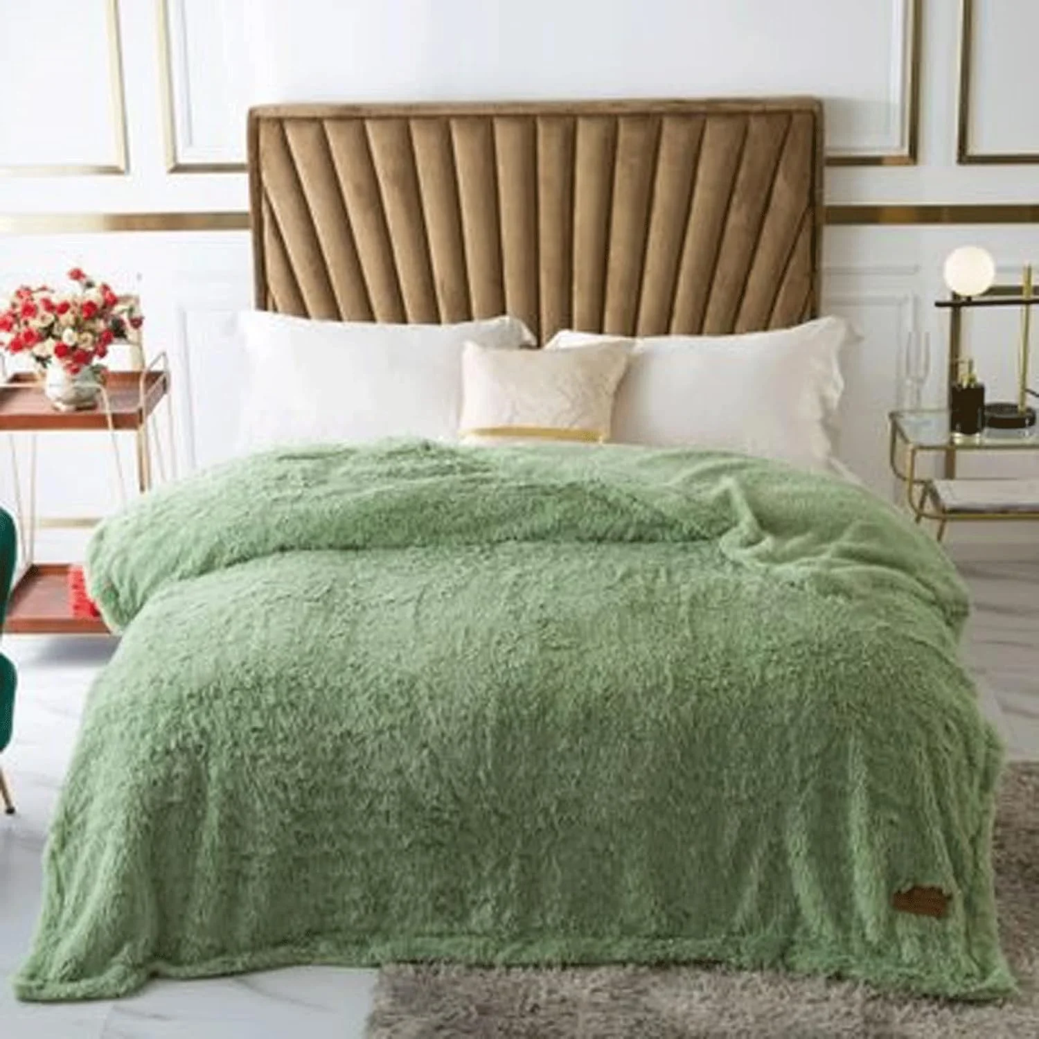 پتو UGFVGYTG، پتو مخمل خواب دار فوق العاده نرم و گرم، پتو پشمی فلانل ظریف برای دکوراسیون زمستانی، روکش مبل، تخت خواب، روتختی (200x230 سانتی متر)