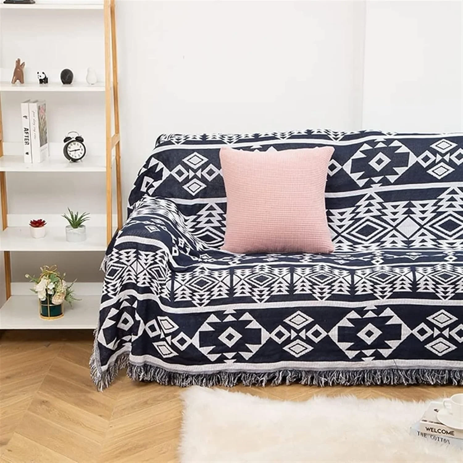 پتو مبل بافتنی طرح دار UGFVGYTG، مناسب منزل، فضای باز، کاناپه و تخت (90x180 سانتی متر)