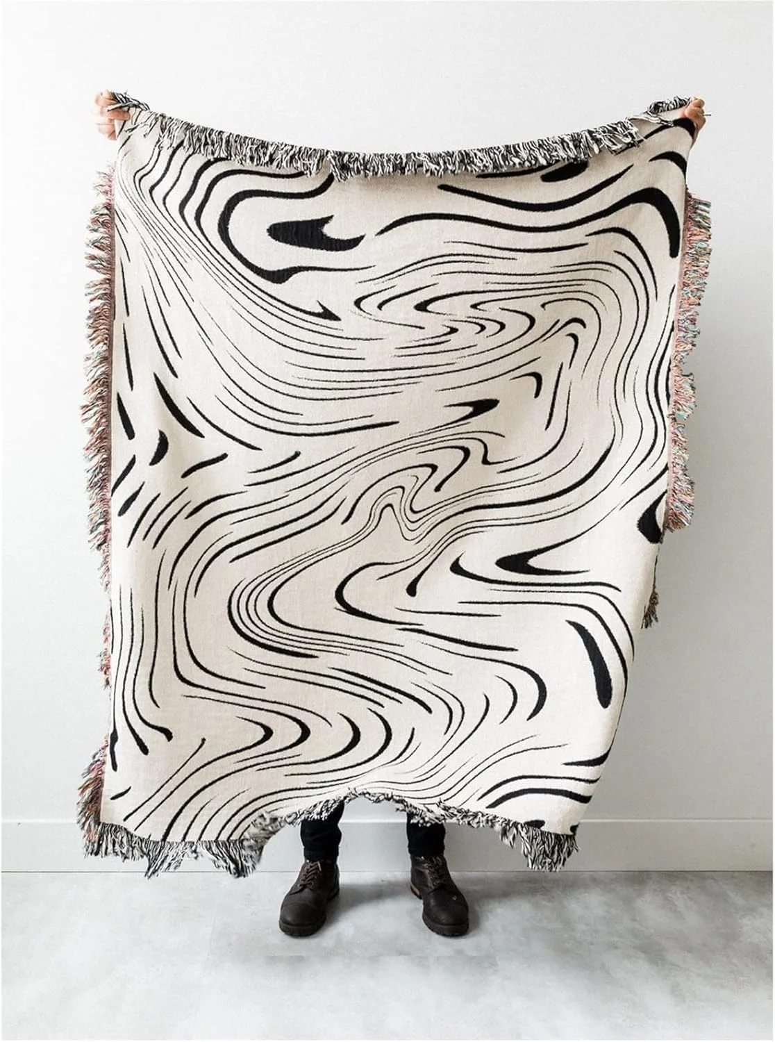 پتو UGFVGYTG، پتوهای غیر رسمی، تزئینی، طرح موجی، مناسب مبل، پتوهای راحتی مبل