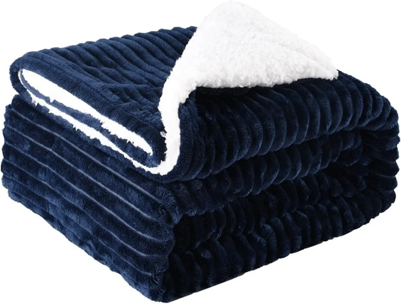 پتو UGFVGYTG نرم و ضخیم پشم گوسفند، روکش مبل پشمی دوتایی، پتوهای تهویه مطبوع زمستانی (آبی پیچ خورده)