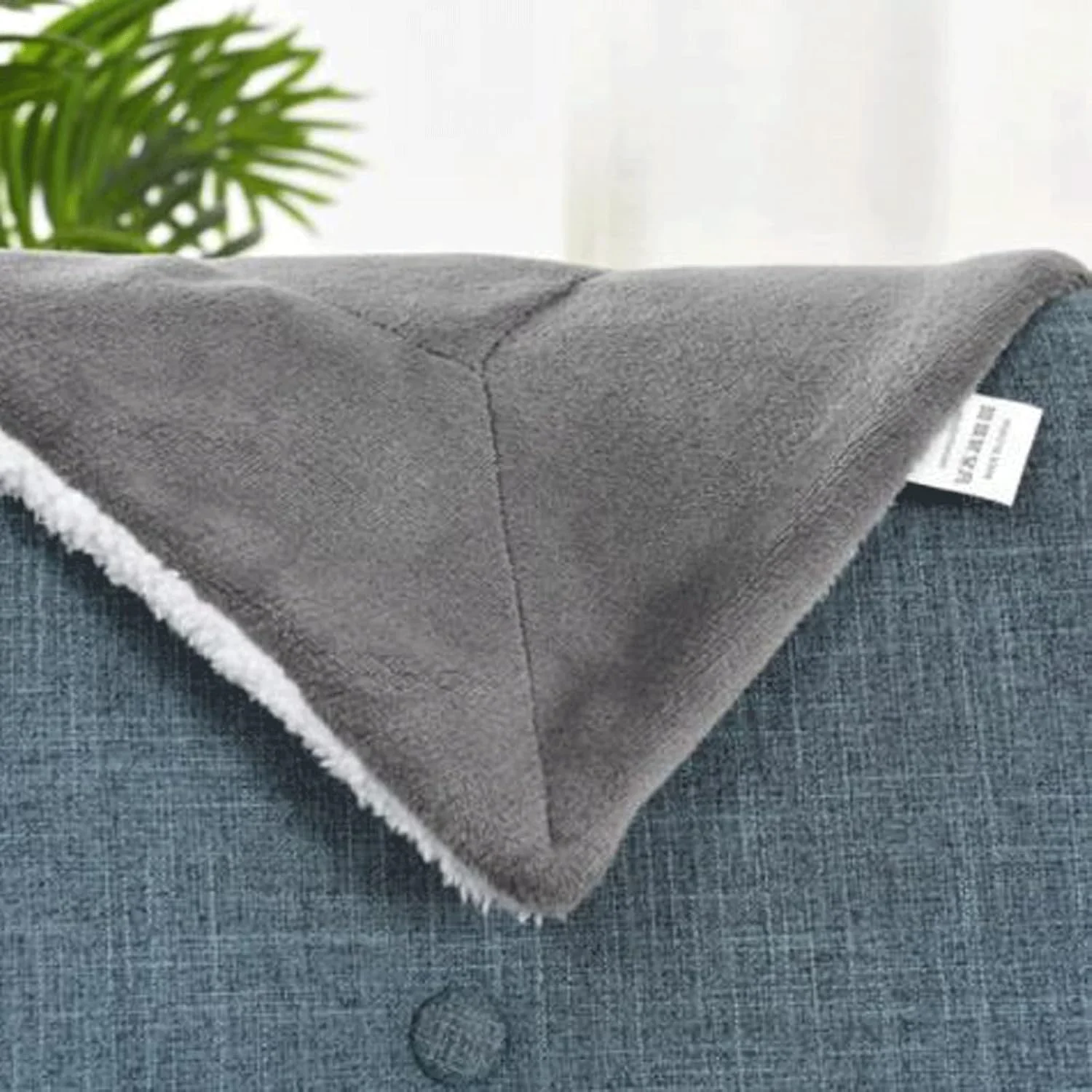 پتو UGFVGYTG نرم و ضخیم پشم گوسفند، روکش مبل پشمی دوتایی، پتوهای تهویه مطبوع زمستانی (آبی پیچ خورده)