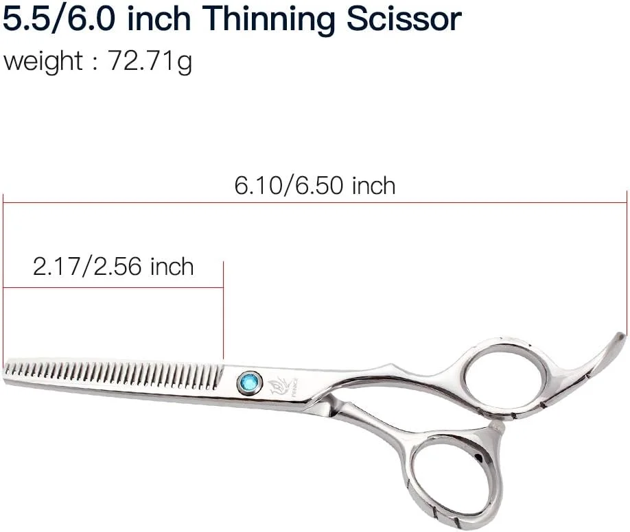 قیچی پیتاژ مو فنیس پیک 6.0 اینچ، ابزار حرفه ای آرایشگری و پیرایش مو قیچی پیتاژ مو فنیس پیک 6.0 اینچ، ابزار حرفه ای آرایشگری و پیرایش مو