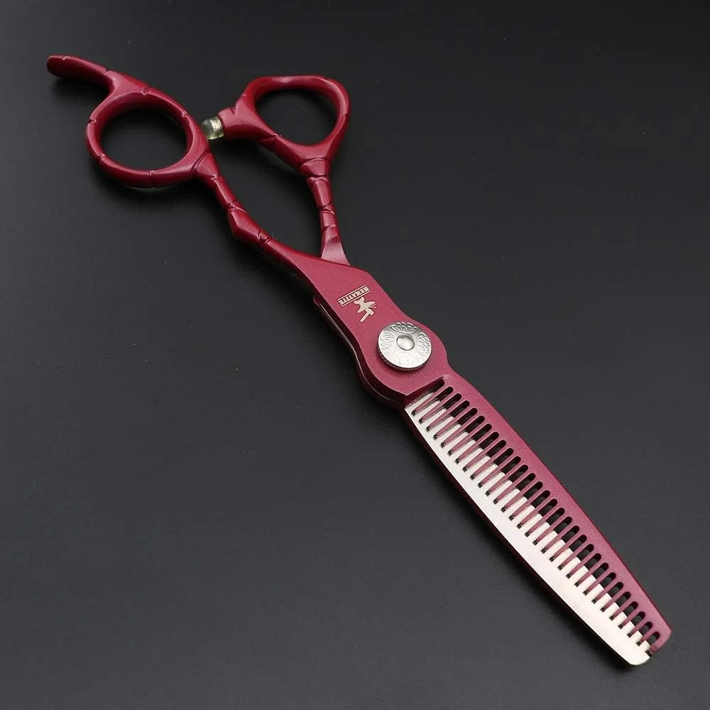 مجموعه قیچی آرایشگری جیکوج، شامل قیچی برش و قیچی پیتاژ، مناسب برای آرایشگاه ها و ابزار حالت دهی مو (رنگ: قرمز) مجموعه قیچی آرایشگری جیکوج، شامل قیچی برش و قیچی پیتاژ، مناسب برای آرایشگاه ها و ابزار حالت دهی مو (رنگ: قرمز)