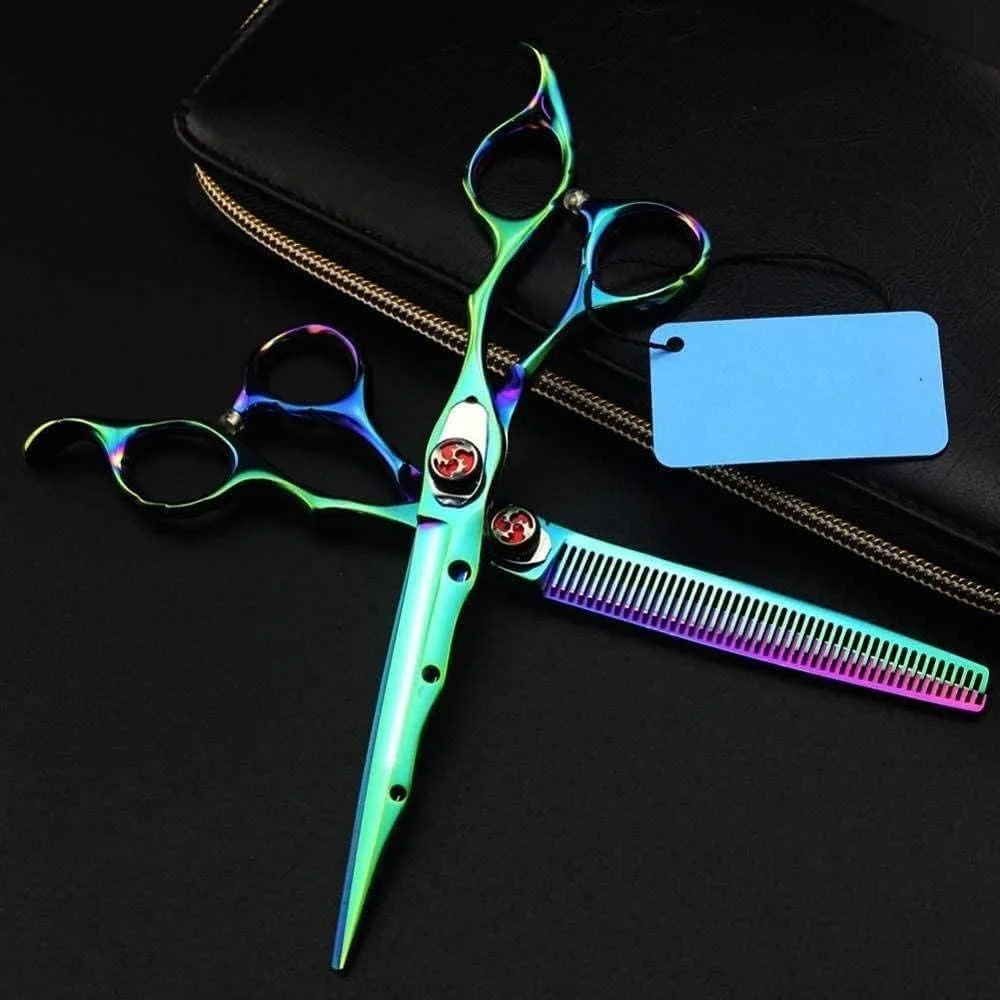 قیچی آرایشگری و قیچی پیتاژ مو، تجهیزات حرفه ای آرایشگاه، مناسب برای آرایشگران و استفاده شخصی، مدل flatcut 7 اینچ (سایز: ست 7 اینچی) قیچی آرایشگری و قیچی پیتاژ مو، تجهیزات حرفه ای آرایشگاه، مناسب برای آرایشگران و استفاده شخصی، مدل flatcut 7 اینچ (سایز: ست 7 اینچی)