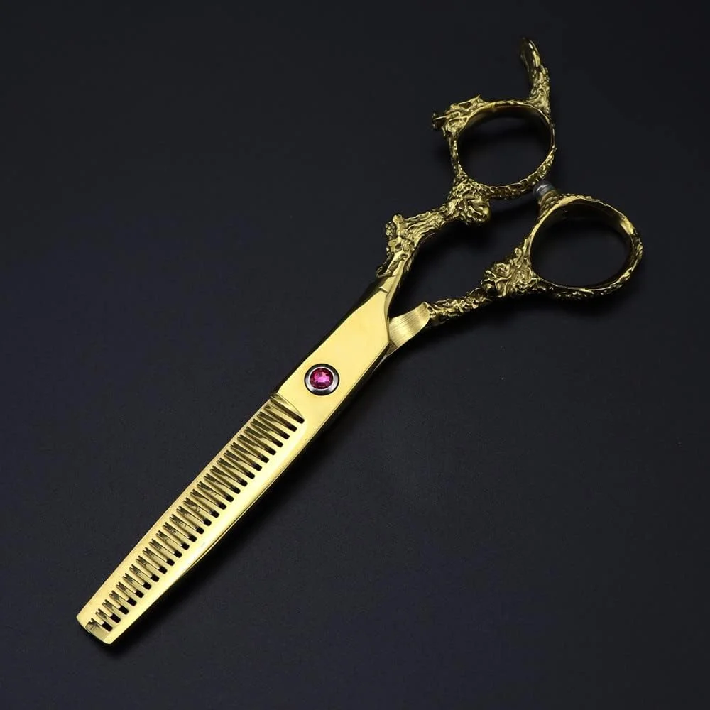 GBMULG Hair Cutting Scissors, 6inch Professional Japan 440c Steel Gold Cut Hair Scissors Haircut thinning Barber Cutting Shears Hairdressing Scissors,Thinning Scissor GBMULG Hair Cutting Scissors, 6inch Professional Japan 440c Steel Gold Cut Hair Scissors Haircut thinning Barber Cutting Shears Hairdressing Scissors,Thinning Scissor
