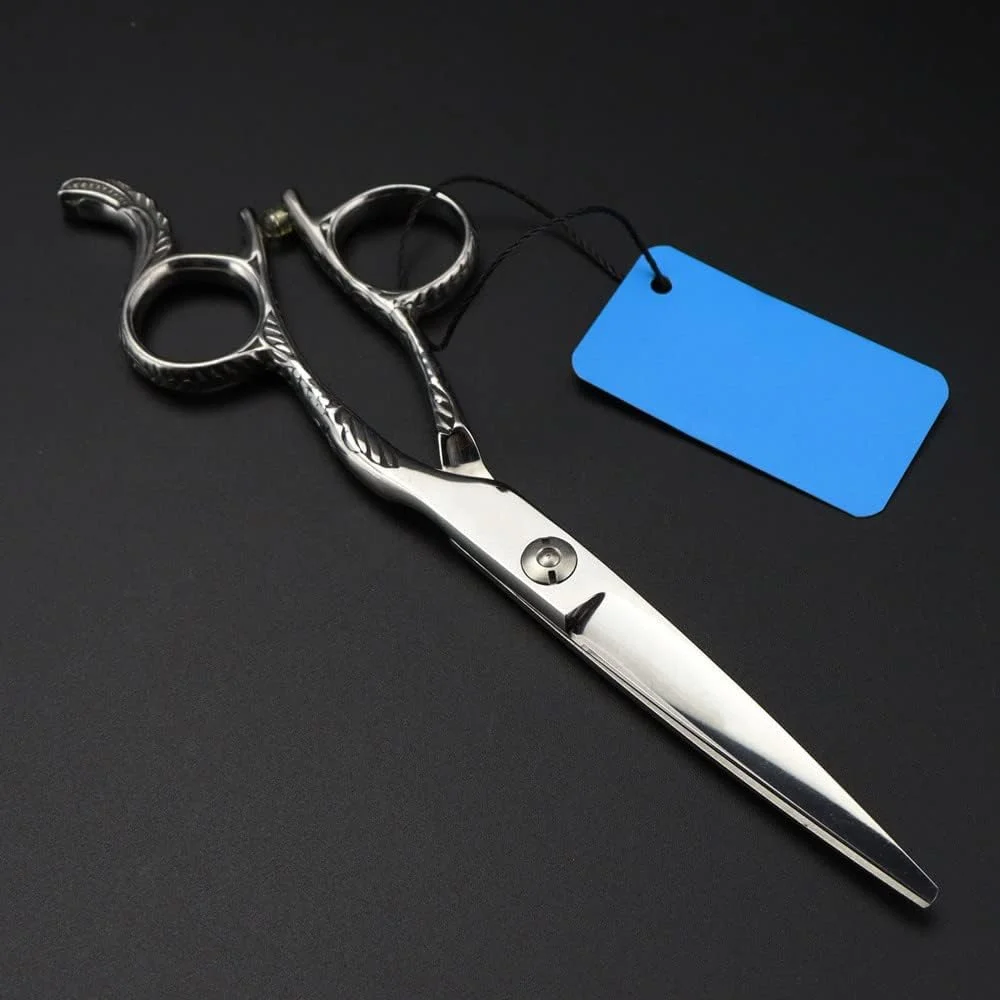 قیچی آرایشگری حرفه ای GBMULG، قیچی 6 اینچی حرفه ای فولاد ژاپنی 440c، قیچی آرایشگری، قیچی پیتاژ مو، قیچی آرایشگر، قیچی کم حجم کننده