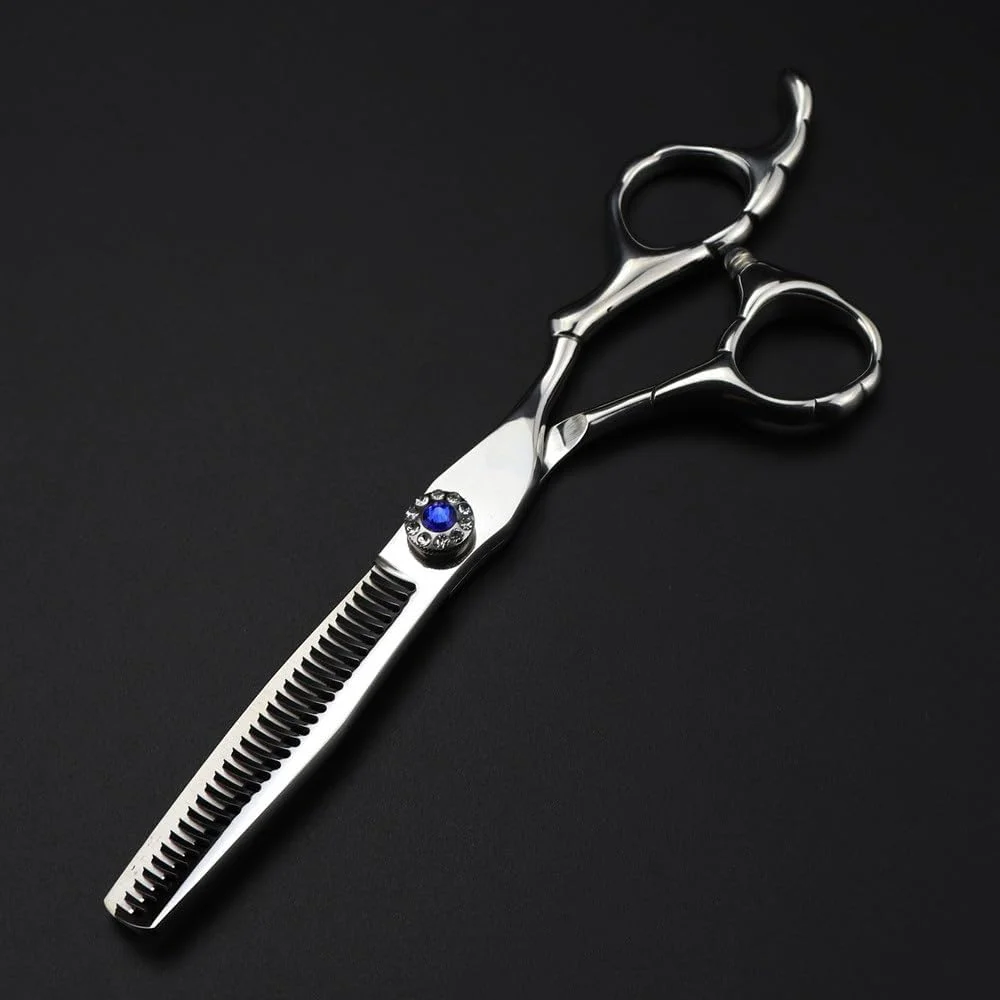 قیچی آرایشگری مو GBMULG، 6 اینچ حرفه ای فولاد JP 440c نقره ای، قیچی اصلاح مو، قیچی آرایشگری، قیچی پیتاژ