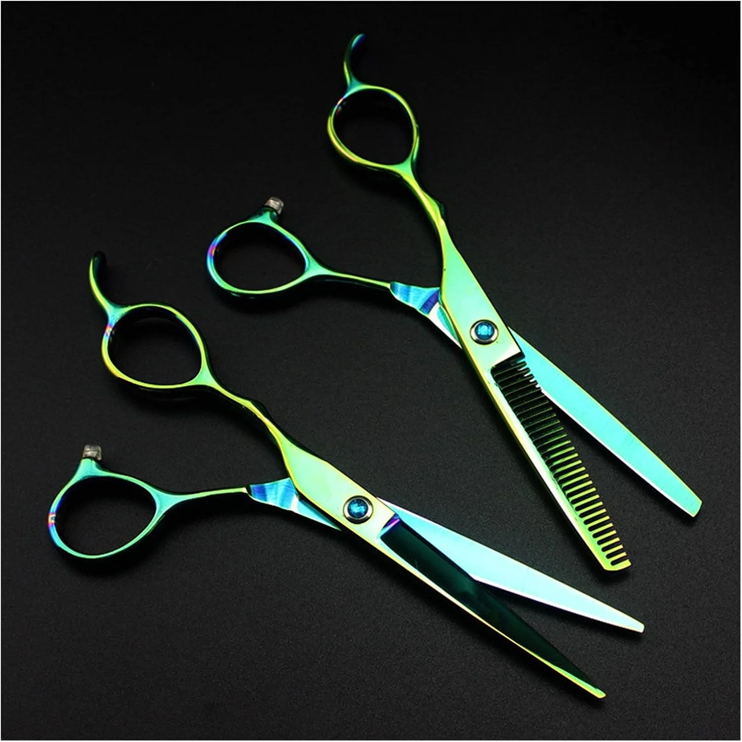 قیچی آرایشگری چپ دست FURLOU، قیچی آرایشگری سبز 6 اینچی، قیچی پیتاژ، قیچی آرایشگری (رنگ: پیتاژ 6 اینچی)