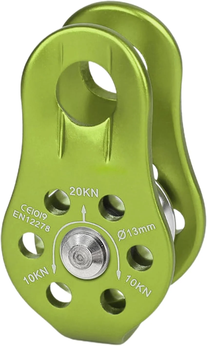 قرقره صخره نوردی - قرقره های طناب آلومینیومی کوچک - قرقره تجهیزات نجات و ایمنی، قرقره چشم ثابت تک قرقره 20KN برای بقای در فضای باز، حمل و نقل در ارتفاع بالا