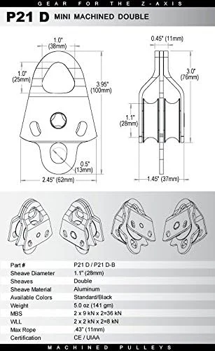 قرقره دوطرفه کوچک Rock Exotica مدل Machined، مشکی