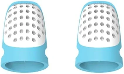 BEN YEDD Half Open Thimble Plastic Splice Anti Tie Hand Finger Protector Cover Hand Sewn DIY Multi Color (Sky Blue 2 Middle)