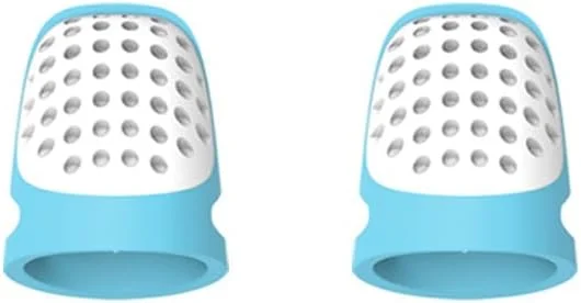 BEN YEDD Half Open Thimble Plastic Splice Anti Tie Hand Finger Protector Cover Hand Sewn DIY Multi Color (Sky Blue 2 Big)