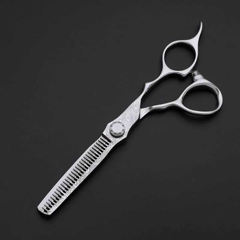 قیچی آرایشگری مو، 6 اینچ، قیچی موی نقره ای حرفه ای، قیچی اصلاح مو، قیچی آرایشگری، قیچی پیتاژ