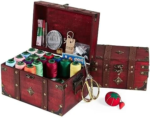جعبه خیاطی، جعبه خیاطی چوبی جامد، سبدهای بزرگ سازمان دهنده سبد خیاطی با لوازم جانبی خیاطی کاربردی و مفید مجموعه کیت خیاطی قابل حمل جعبه خیاطی، جعبه خیاطی چوبی جامد، سبدهای بزرگ سازمان دهنده سبد خیاطی با لوازم جانبی خیاطی کاربردی و مفید مجموعه کیت خیاطی قابل حمل