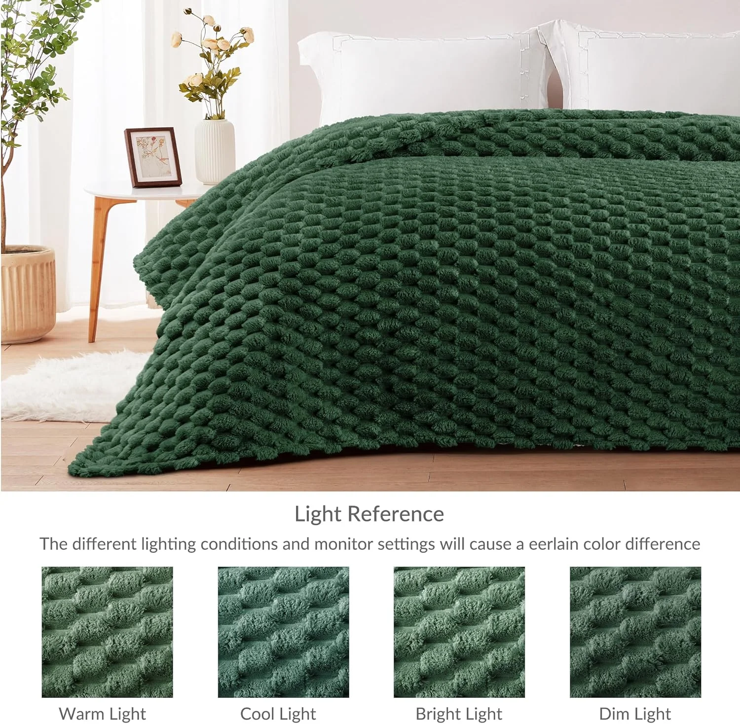 پتوی سایز کوئین Whale Flotilla برای تخت خواب با طرح ژاکارد، پتوهای نرم و لطیف و دنج و نفیس برای تمام فصول، گرم و پفکی، 90x90 اینچ، سبز زمردی