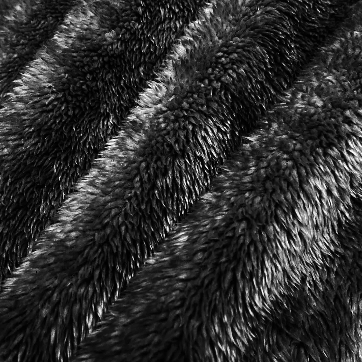 پتوی سایز کینگ مشکی Whale Flotilla مناسب تخت، پارچه پشمی نرم و گرم 300GSM، پتوی تزئینی سبک وزن، نرم و کرکی مناسب تمام فصول، 228x264 سانتی متر