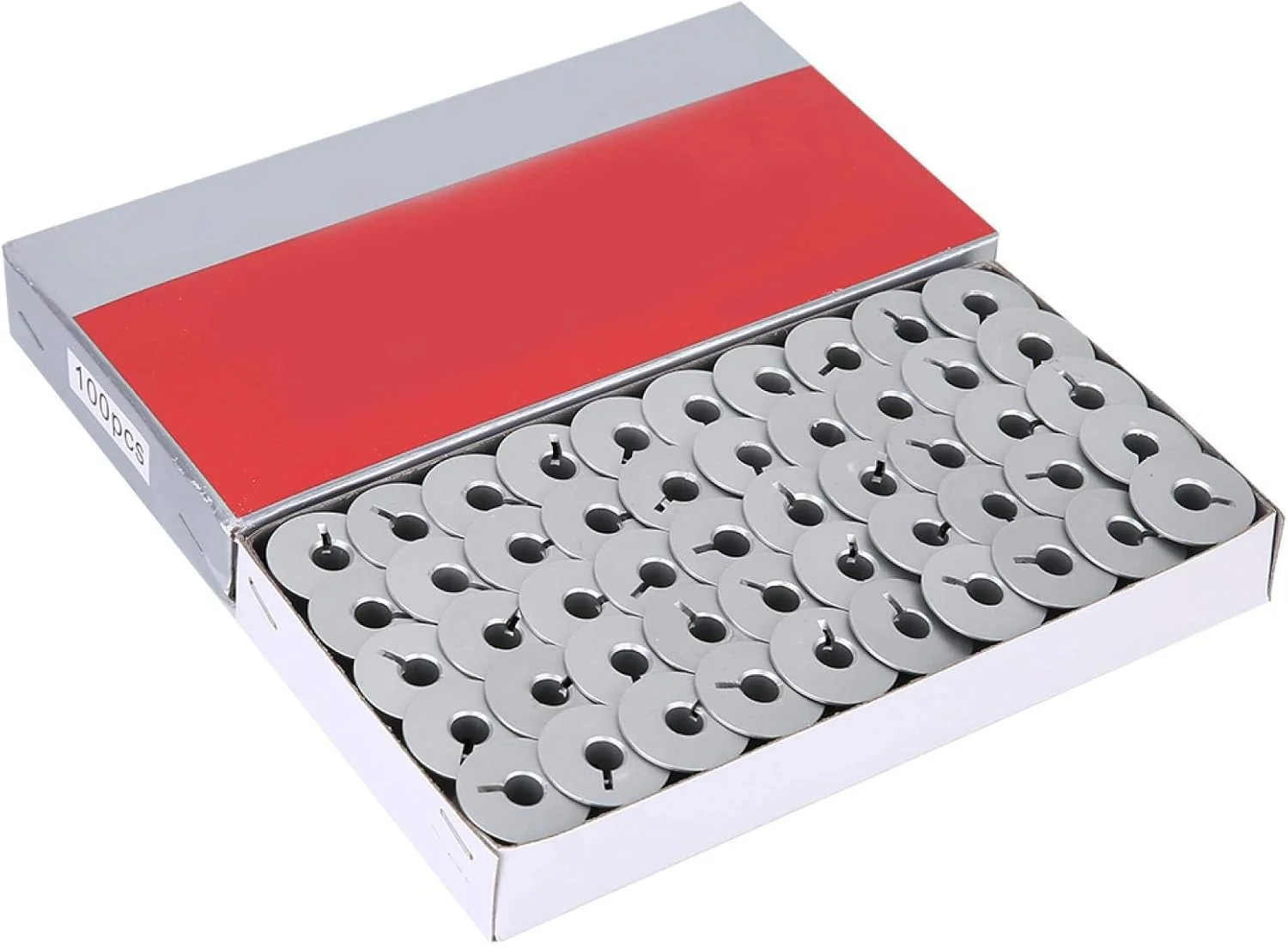 100pcs Aluminum Bobbins with Slot Sewing Machine Aluminum Bobbins for Industrial Sewing Machine Parts