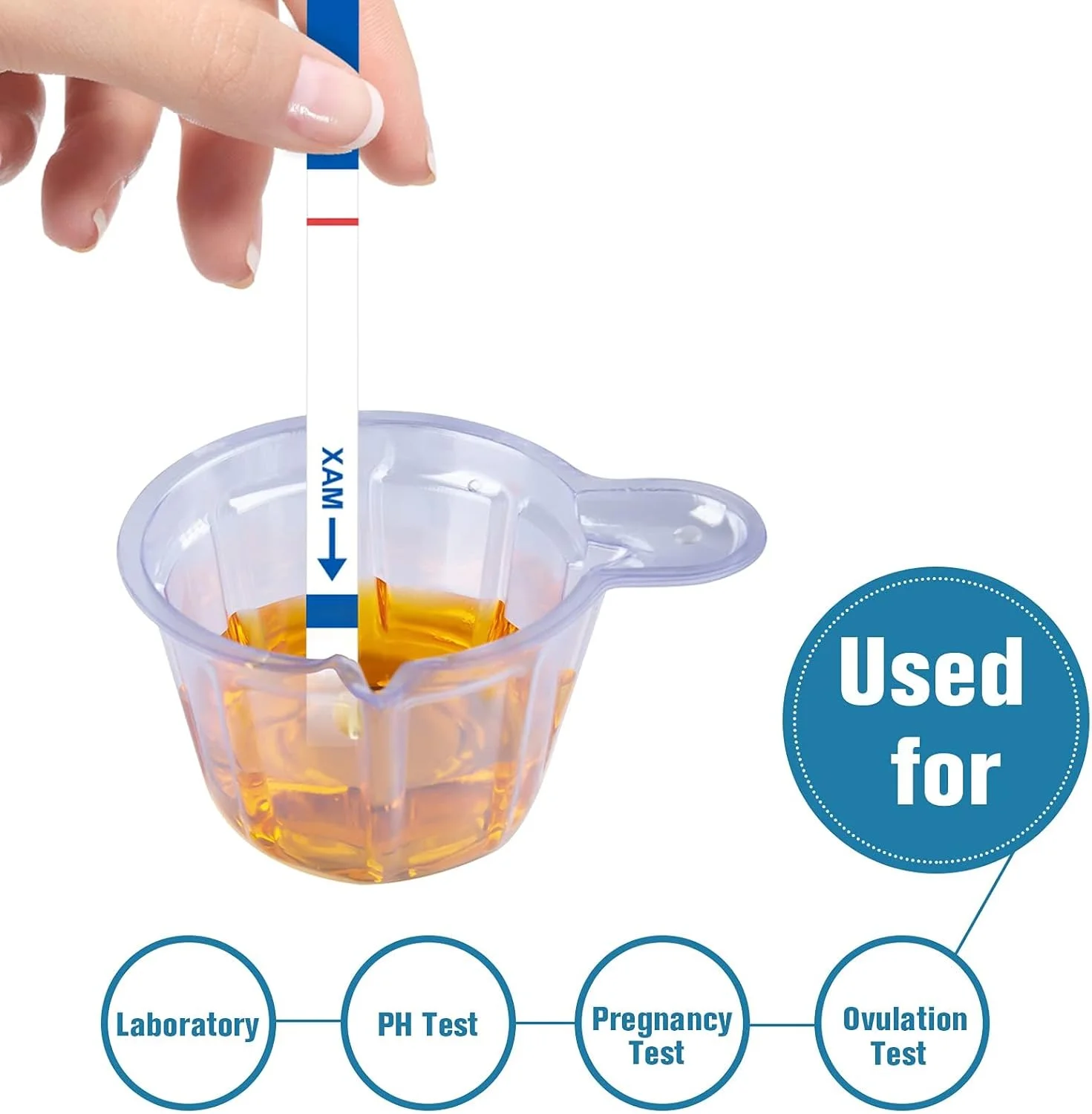 GNAFOTU بسته 100 عددی فنجان 40 میلی لیتری پلاستیکی یکبار مصرف، جمع آوری آسان نمونه برای/تست pH/ظرف آزمایشگاهی (100 عدد)