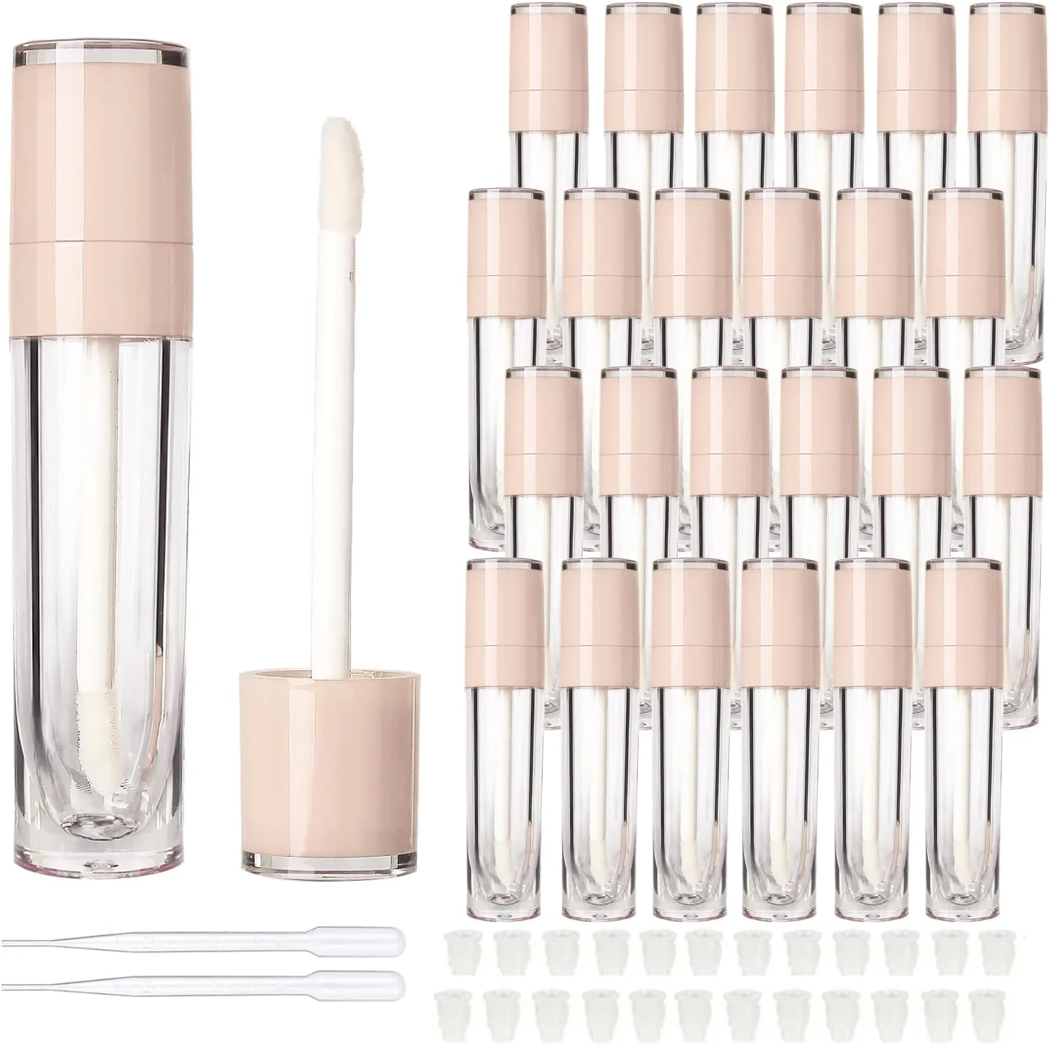 ظرف رژ لب مایع گرد کاسیدیا، 6 میلی لیتر، 24 عددی، صورتی