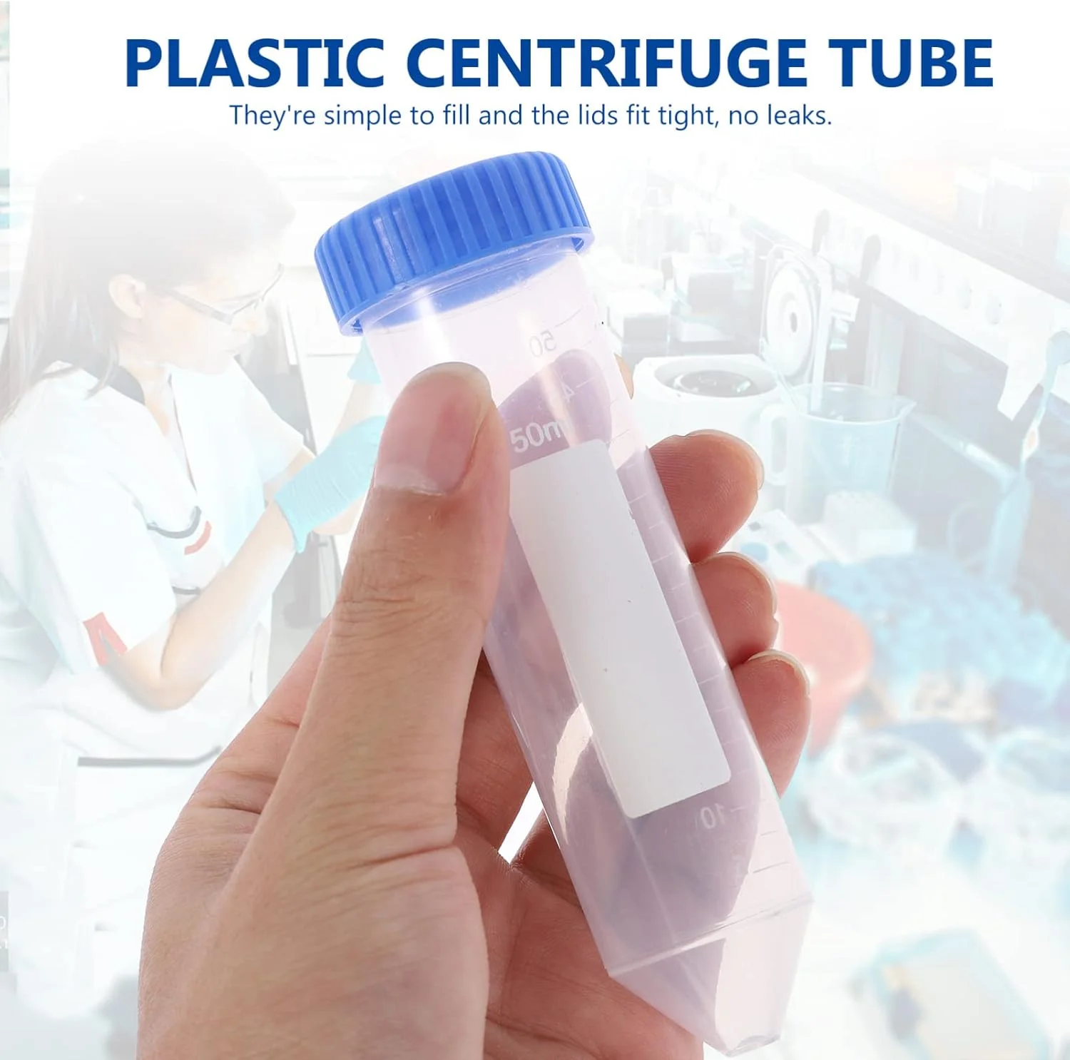 لوله های سانتریفیوژ 50 میلی لیتری، بسته 25 عددی لوله های مخروطی استریل با درب پیچ دار، ظروف پلی پروپیلن مدرج با علامت گذاری، لوله آزمایشگاهی ویال برای آزمایش های علمی آزمایشگاهی لوله های سانتریفیوژ 50 میلی لیتری، بسته 25 عددی لوله های مخروطی استریل با درب پیچ دار، ظروف پلی پروپیلن مدرج با علامت گذاری، لوله آزمایشگاهی ویال برای آزمایش های علمی آزمایشگاهی