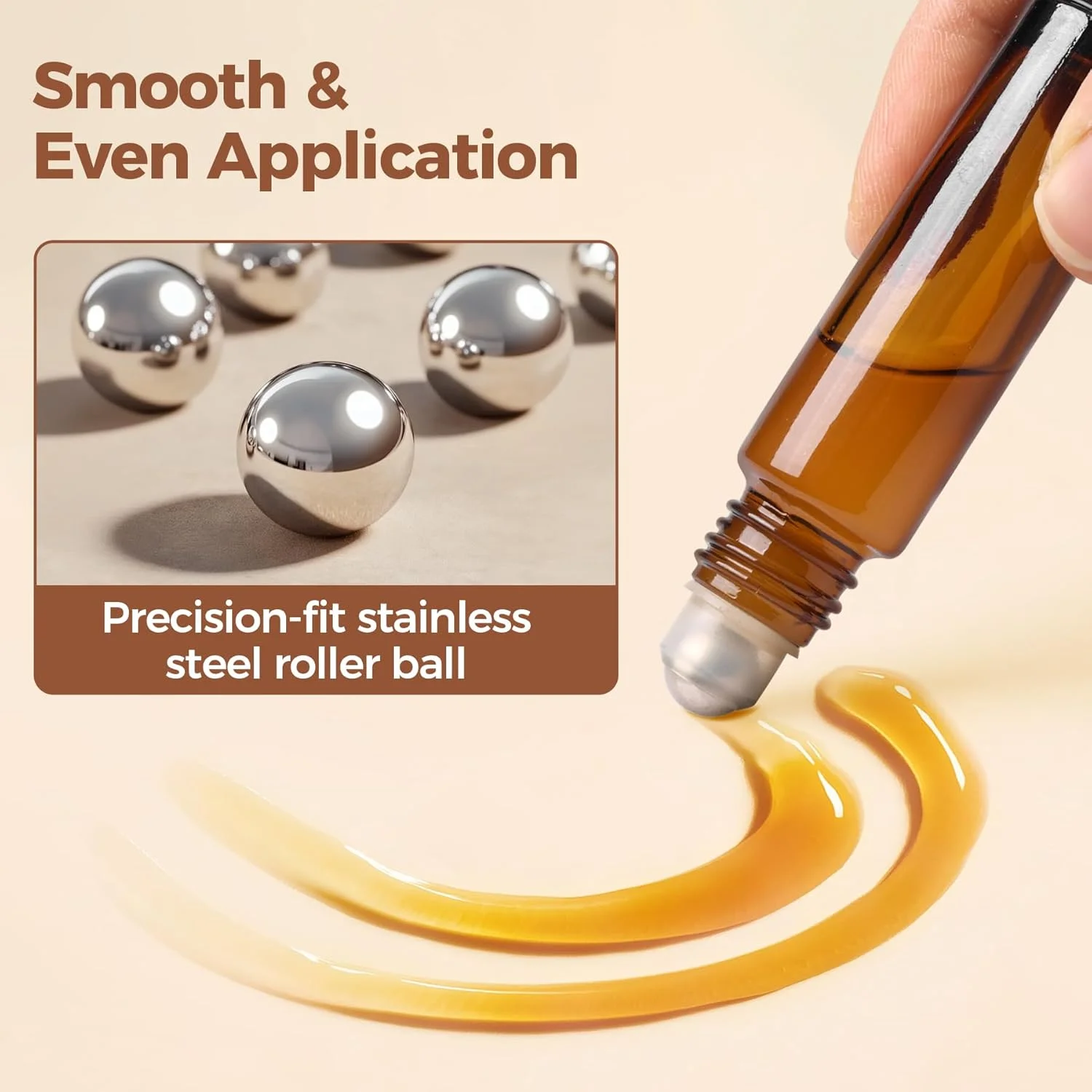 بطری های غلطکی روغن ضروری شیشه ای ComSaf، مجموعه 24 عددی، بطری های شیشه ای کهربایی 10 میلی لیتری با توپ های غلطکی استیل ضد زنگ، کیت های ظروف روغن ضروری ضد نشت با برچسب، قطره چکان، برای مراقبت از بدن صورت بطری های غلطکی روغن ضروری شیشه ای ComSaf، مجموعه 24 عددی، بطری های شیشه ای کهربایی 10 میلی لیتری با توپ های غلطکی استیل ضد زنگ، کیت های ظروف روغن ضروری ضد نشت با برچسب، قطره چکان، برای مراقبت از بدن صورت