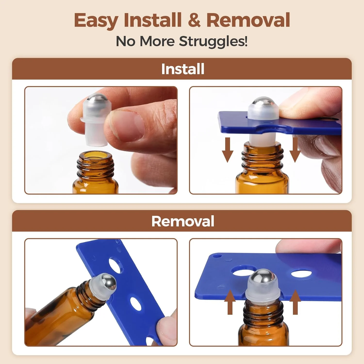 بطری های غلطکی روغن ضروری شیشه ای ComSaf، مجموعه 24 عددی، بطری های شیشه ای کهربایی 10 میلی لیتری با توپ های غلطکی استیل ضد زنگ، کیت های ظروف روغن ضروری ضد نشت با برچسب، قطره چکان، برای مراقبت از بدن صورت بطری های غلطکی روغن ضروری شیشه ای ComSaf، مجموعه 24 عددی، بطری های شیشه ای کهربایی 10 میلی لیتری با توپ های غلطکی استیل ضد زنگ، کیت های ظروف روغن ضروری ضد نشت با برچسب، قطره چکان، برای مراقبت از بدن صورت