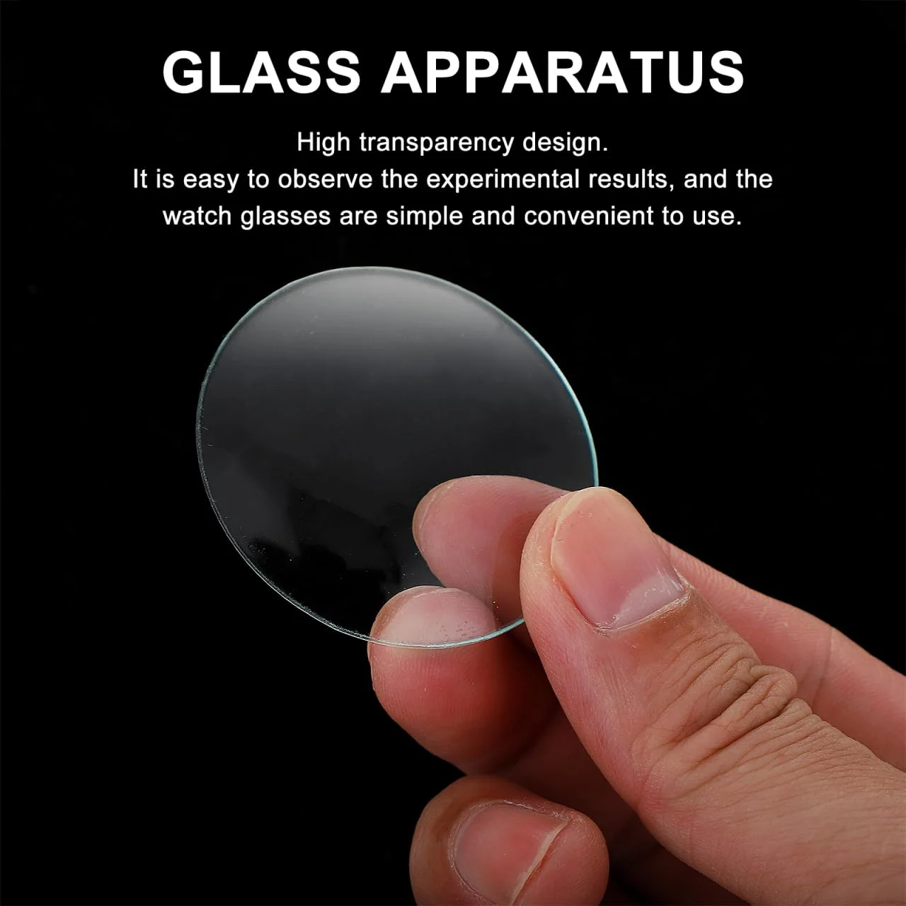 Baluue 10pcs Laboratory Watch Glass Beaker Covers, lab Teaching Watch Glass Evaporation Dish for Chemistry Class School Home Lab(50mm)