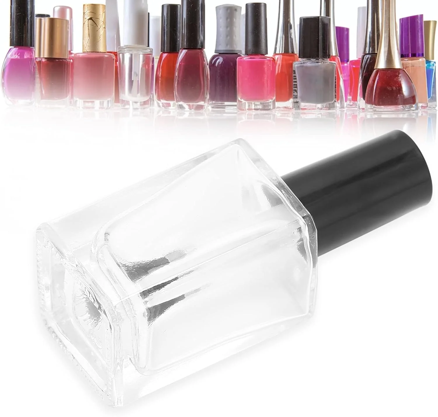 ظرف لاک ناخن Caiqinlen، بطری لاک ناخن با اندازه دوست داشتنی 2.7 X 1 اینچ، بطری شیشه ای شفاف خالی 10 میلی لیتری، حمل آسان برای مسافرت ظرف لاک ناخن Caiqinlen، بطری لاک ناخن با اندازه دوست داشتنی 2.7 X 1 اینچ، بطری شیشه ای شفاف خالی 10 میلی لیتری، حمل آسان برای مسافرت