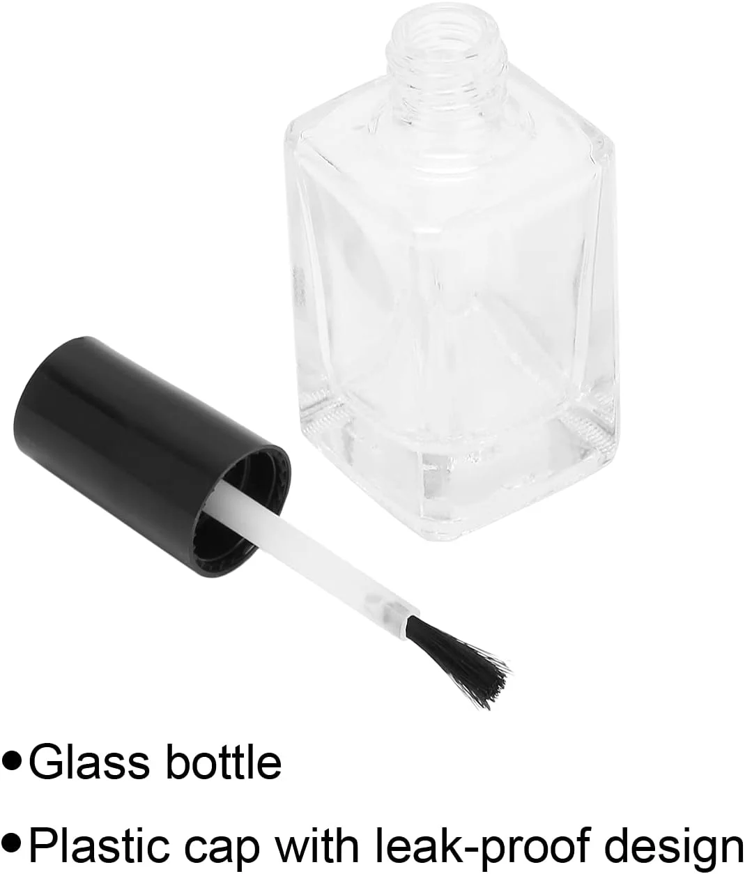 ظرف لاک ناخن Caiqinlen، بطری لاک ناخن با اندازه دوست داشتنی 2.7 X 1 اینچ، بطری شیشه ای شفاف خالی 10 میلی لیتری، حمل آسان برای مسافرت ظرف لاک ناخن Caiqinlen، بطری لاک ناخن با اندازه دوست داشتنی 2.7 X 1 اینچ، بطری شیشه ای شفاف خالی 10 میلی لیتری، حمل آسان برای مسافرت