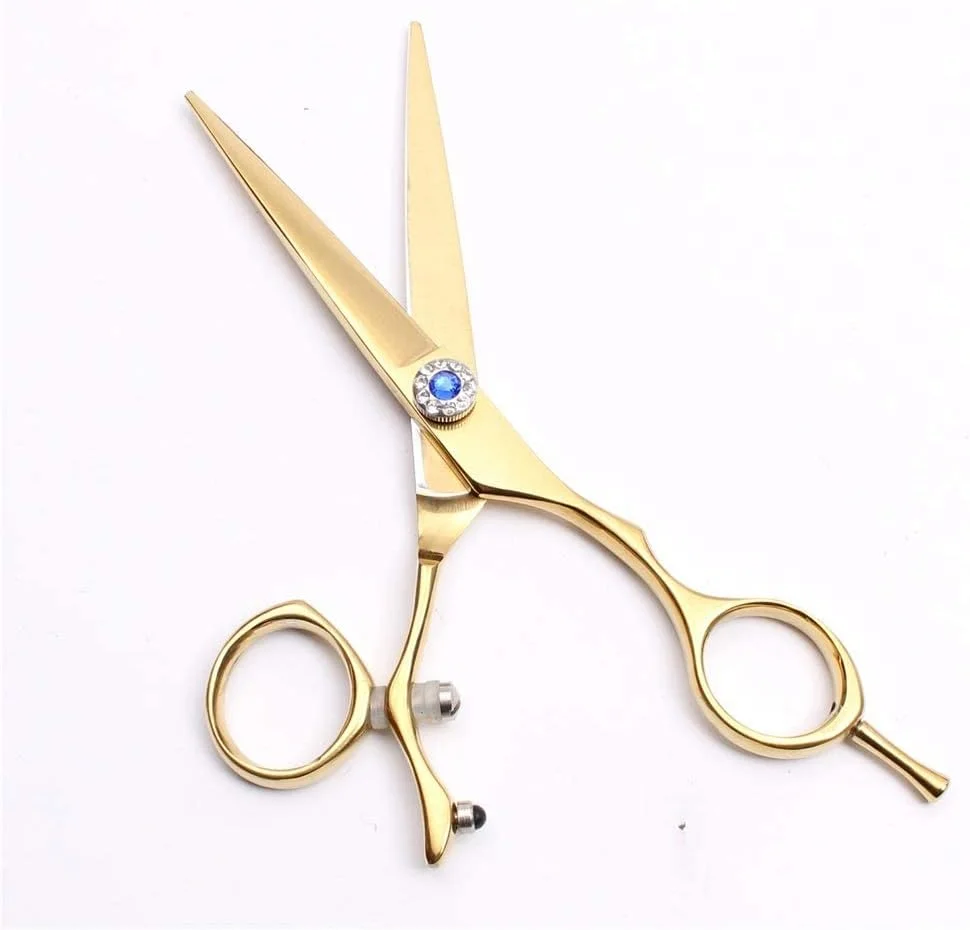 قیچی آرایشگری مو، 5.5 اینچ ژاپن 440C طلایی رنگ دسته چرخشی حرفه ای آرایشگری قیچی کوتاهی و نازک کننده ابزار حالت دهنده آرایشگاه، قیچی آرایشگری (C9019 Jin D 5.5yy) قیچی آرایشگری مو، 5.5 اینچ ژاپن 440C طلایی رنگ دسته چرخشی حرفه ای آرایشگری قیچی کوتاهی و نازک کننده ابزار حالت دهنده آرایشگاه، قیچی آرایشگری (C9019 Jin D 5.5yy)