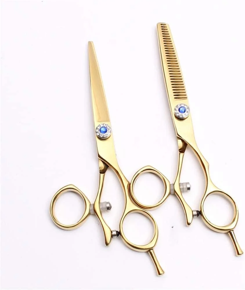قیچی آرایشگری مو، 5.5 اینچ ژاپن 440C طلایی رنگ دسته چرخشی حرفه ای آرایشگری قیچی کوتاهی و نازک کننده ابزار حالت دهنده آرایشگاه، قیچی آرایشگری (C9019 Jin D 5.5yy) قیچی آرایشگری مو، 5.5 اینچ ژاپن 440C طلایی رنگ دسته چرخشی حرفه ای آرایشگری قیچی کوتاهی و نازک کننده ابزار حالت دهنده آرایشگاه، قیچی آرایشگری (C9019 Jin D 5.5yy)
