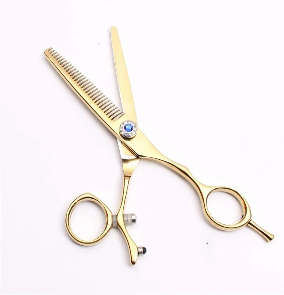 قیچی آرایشگری مو، 5.5 اینچ ژاپن 440C طلایی رنگ دسته چرخشی حرفه ای آرایشگری قیچی کوتاهی و نازک کننده ابزار حالت دهنده آرایشگاه، قیچی آرایشگری (C9019 Jin D 5.5yy) قیچی آرایشگری مو، 5.5 اینچ ژاپن 440C طلایی رنگ دسته چرخشی حرفه ای آرایشگری قیچی کوتاهی و نازک کننده ابزار حالت دهنده آرایشگاه، قیچی آرایشگری (C9019 Jin D 5.5yy)