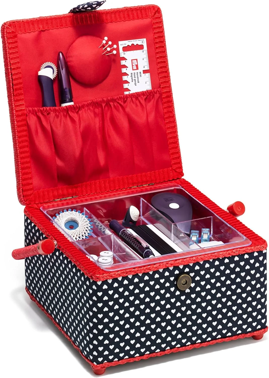 جعبه خیاطی مربع شکل Prym 612646 مدل Lovely، آبی