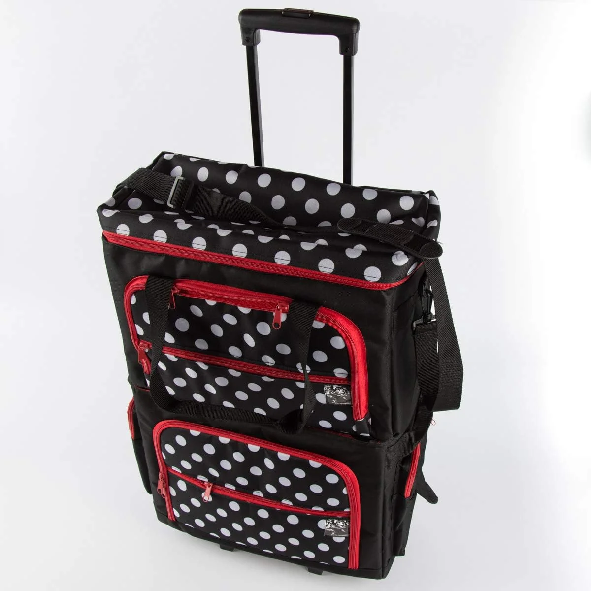 چرخ خیاطی چرخدار Prym 612630 طرح خال خال، مشکی/قرمز/سفید، 44 x 22 x 36 سانتی متر چرخ خیاطی چرخدار Prym 612630 طرح خال خال، مشکی/قرمز/سفید، 44 x 22 x 36 سانتی متر