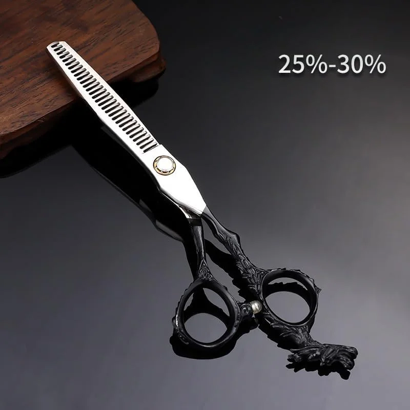 قیچی آرایشگری مو، ست قیچی آرایشگری حرفه ای مشکی 6 اینچی، قیچی مو برای کوتاه کردن دندانه ای، چتری صاف، موهای نازک و آسیب دیده قیچی آرایشگری مو، ست قیچی آرایشگری حرفه ای مشکی 6 اینچی، قیچی مو برای کوتاه کردن دندانه ای، چتری صاف، موهای نازک و آسیب دیده