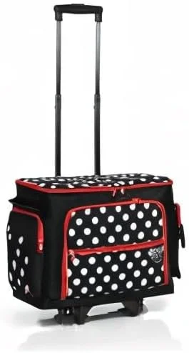 چرخ خیاطی چرخدار Prym 612630 طرح خال خال، مشکی/قرمز/سفید، 44 x 22 x 36 سانتی متر چرخ خیاطی چرخدار Prym 612630 طرح خال خال، مشکی/قرمز/سفید، 44 x 22 x 36 سانتی متر