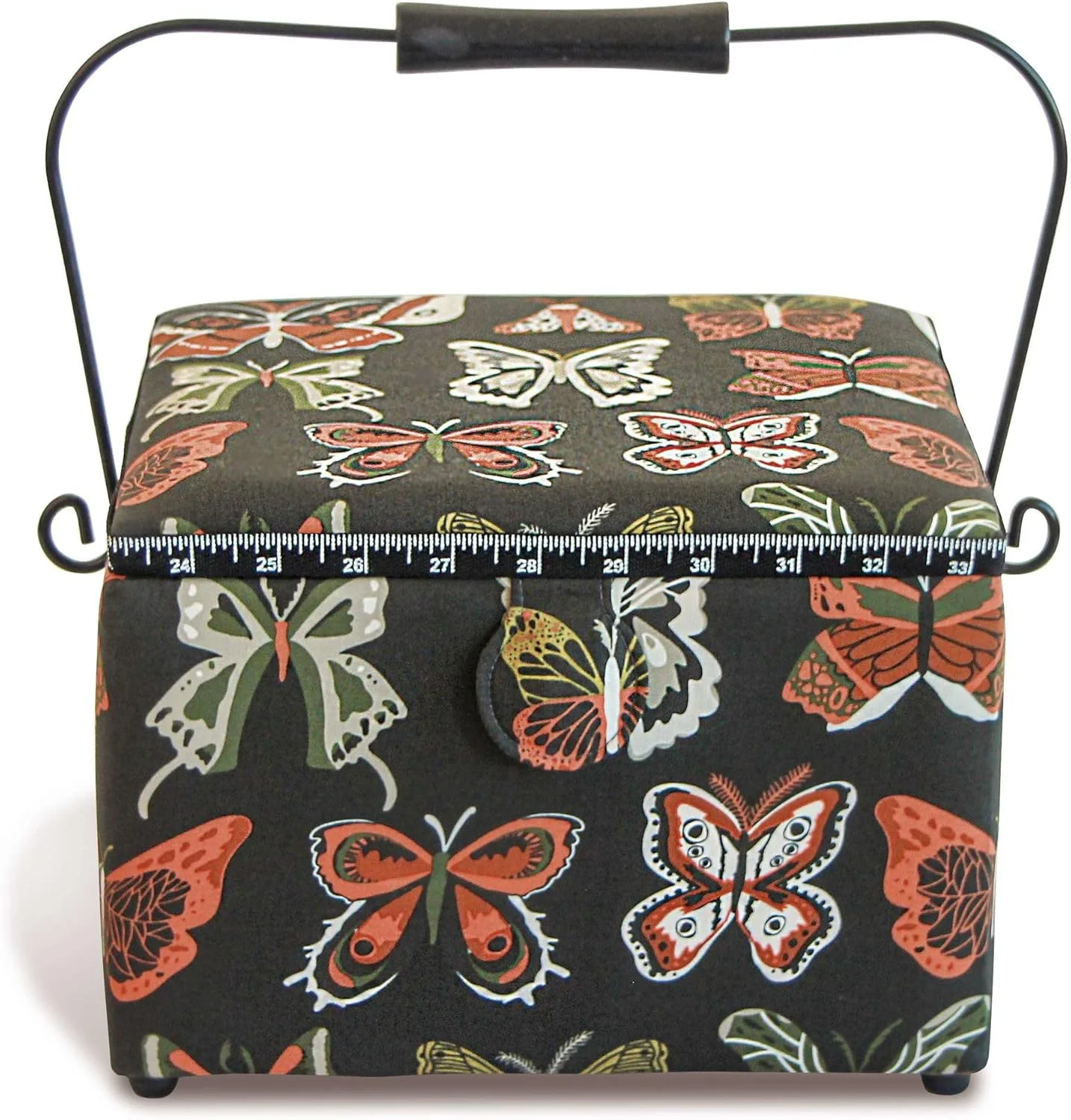 سبد خیاطی پریم 612066، پنبه ای، ذغالی، 260 x 260 x 190 میلی متر