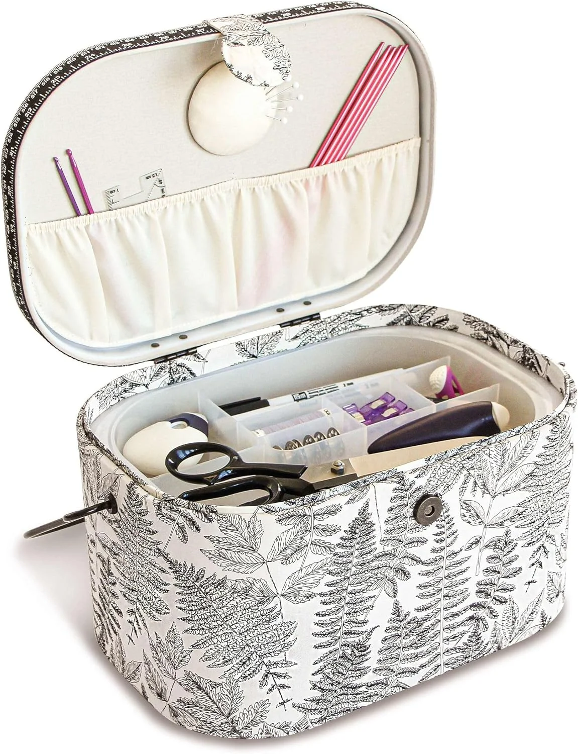 Prym 612072 Sewing Basket Cotton Cream 300 x 205 x 190 mm