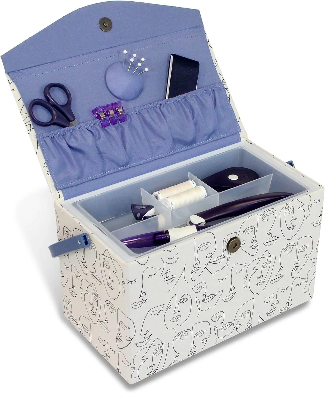 Prym 612077 Sewing Basket Cotton Cream 320 x 170 x 185 mm